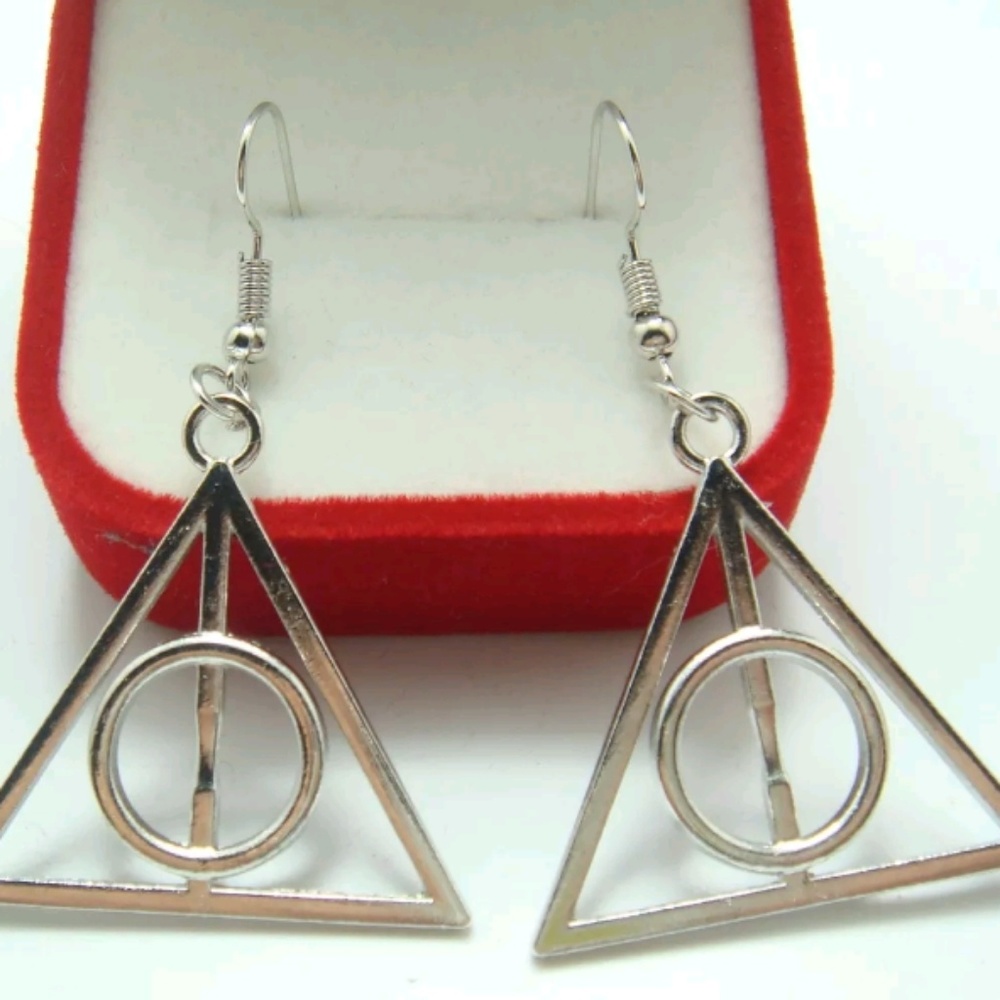 Handmade Beautiful Triangle Dangle Earrings